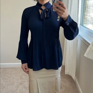 Banana republic pleated blouse. S